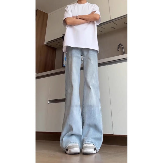 Wide Leg Loose Slimming Straight Leg Curved Knife Pants