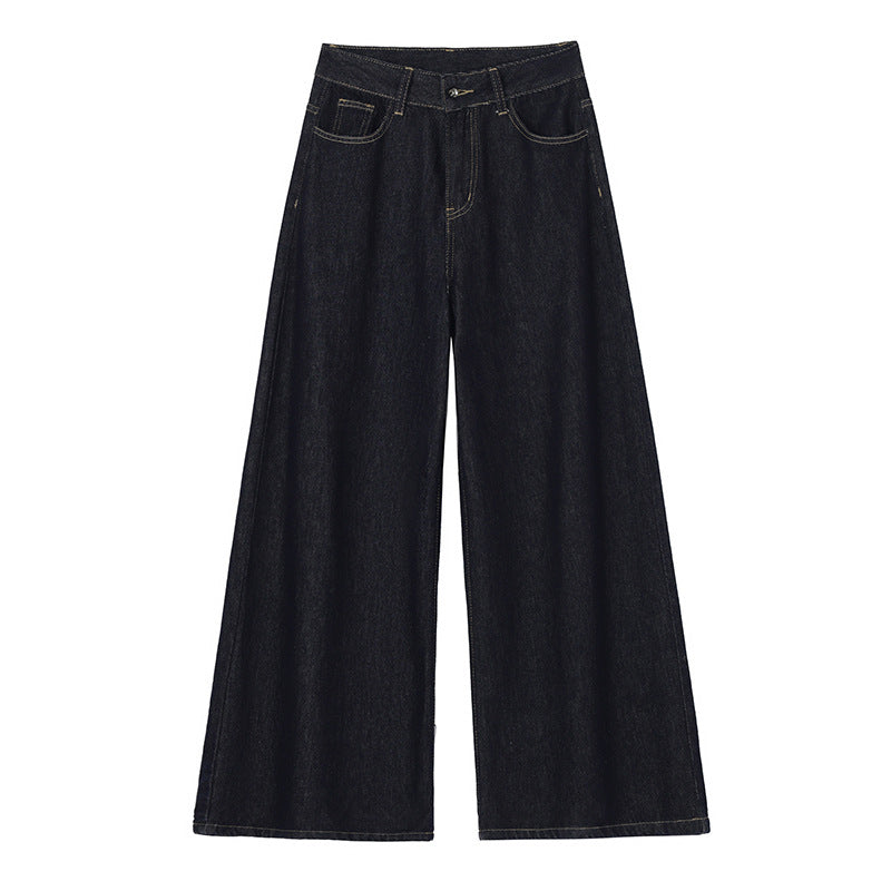 Women's Wide-Leg Jeans - Loose and Flowy Floor-Length Pants