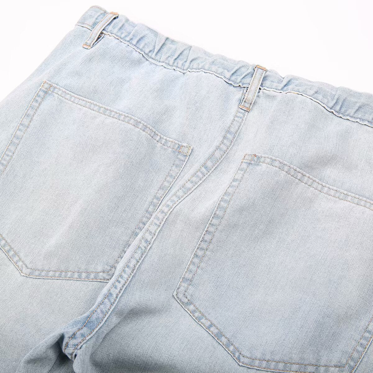 Women's Lace-Up Washed Wide Leg Long Jeans