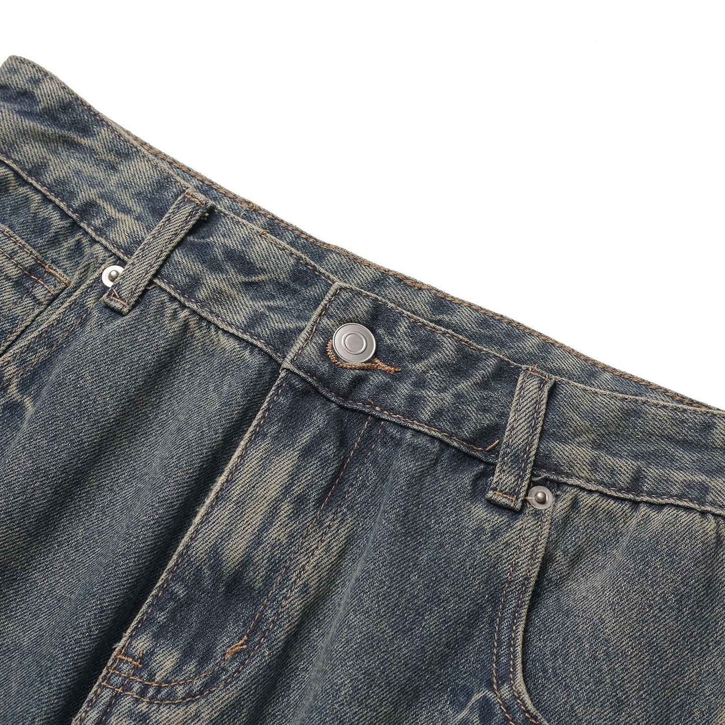 Loose Fit Wide Leg Knife-Edge Denim Pants - Premium Japanese Denim