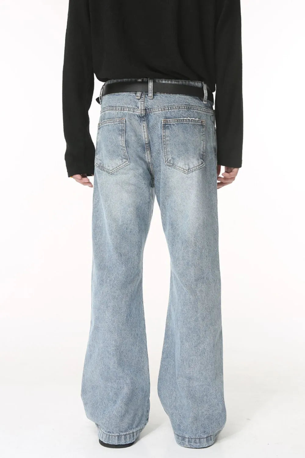 Washed Bootcut Men's Jeans with Pockets - Premium Japanese Denim