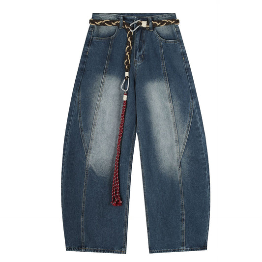 Street Style High-Street Unique Design Denim Long Pants