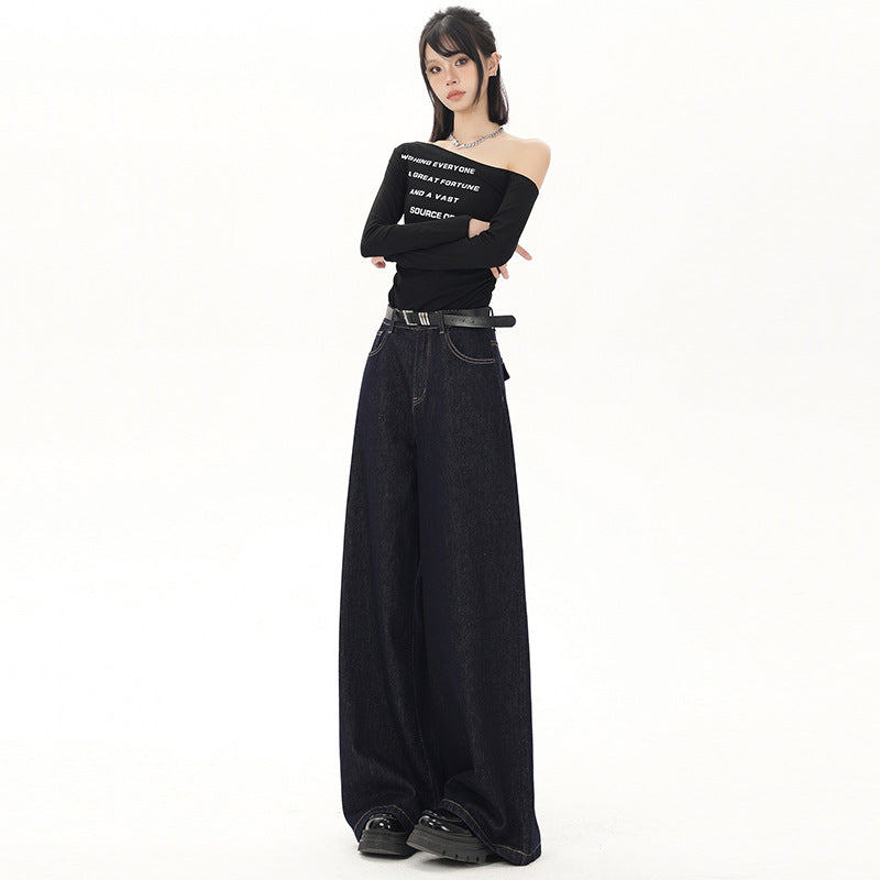 Women's Wide-Leg Jeans - Loose and Flowy Floor-Length Pants