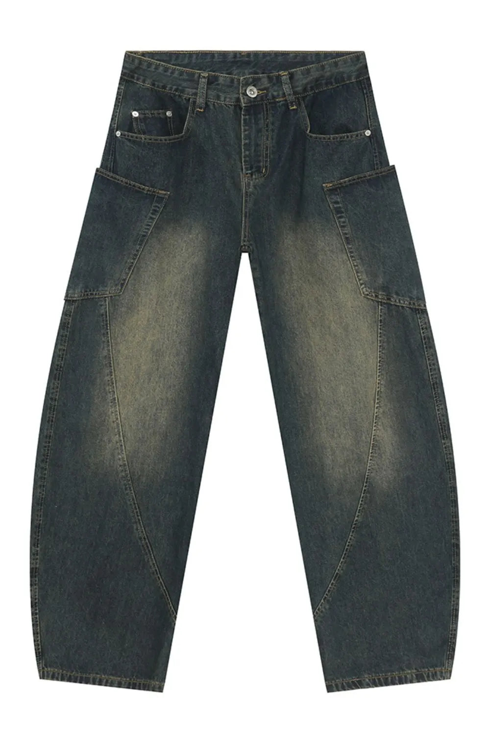 Premium Mid Rise Waist Jeans with Pockets