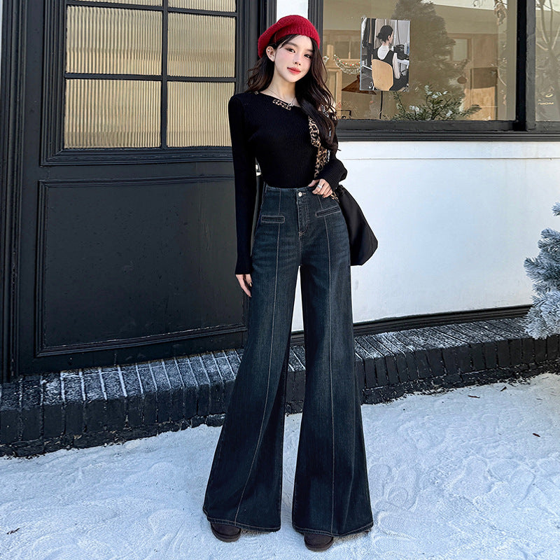 Women's Vintage Bell-Bottom Jeans - Trendy Slimming Flare Pants