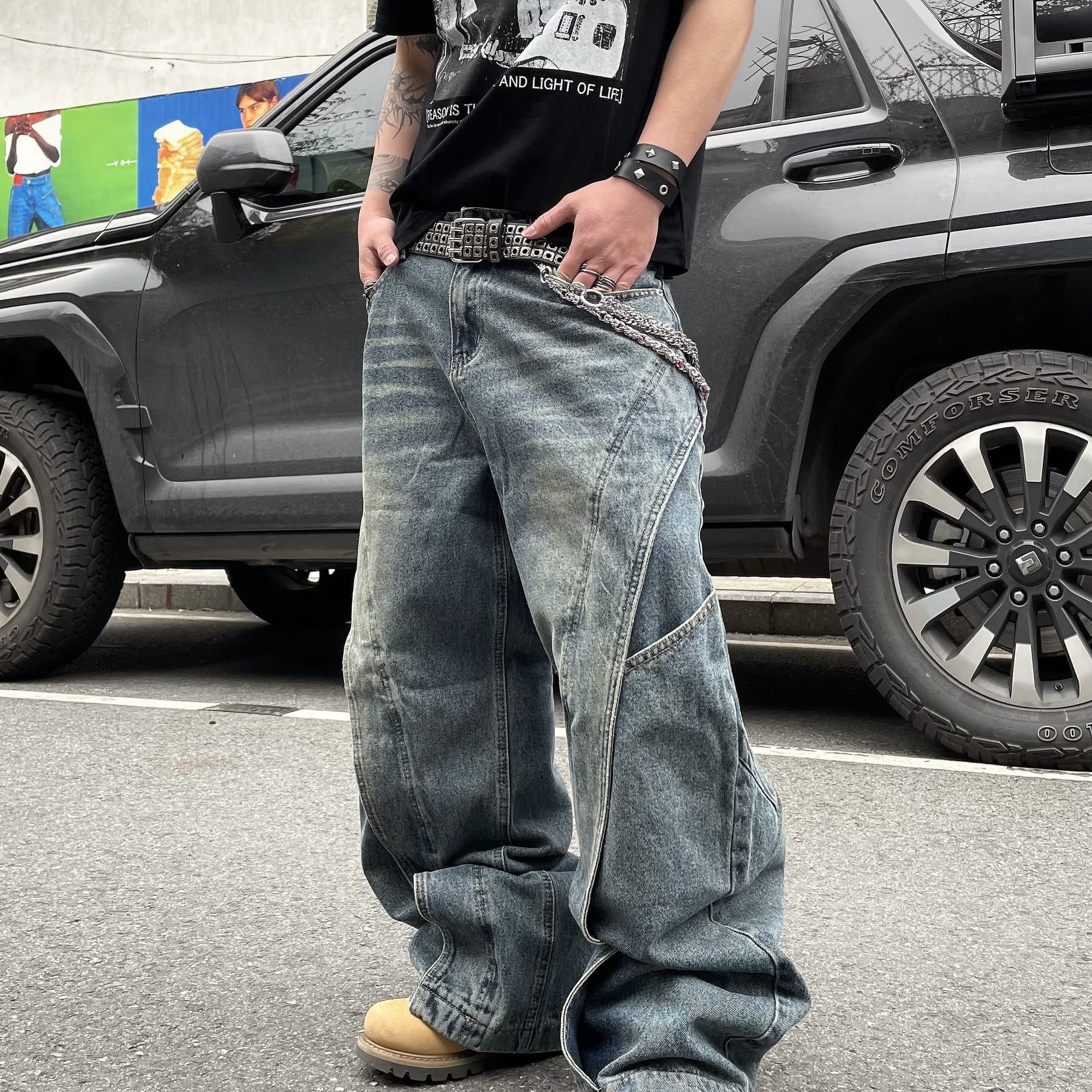 Transform Your Style with Loose Straight Leg Wide Leg Curved Knife Pants