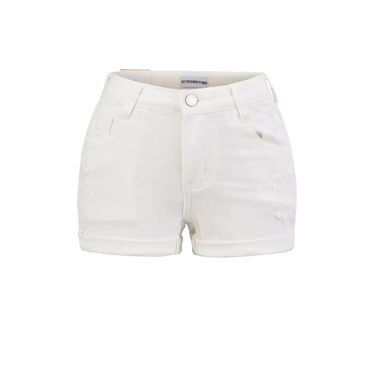 Slim Fit Elastic Worn-Out Hip Hugging Pants