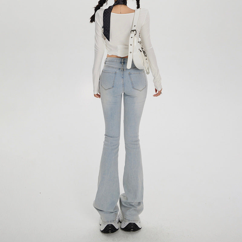 Women's Flared Jeans High Waist Slimming Ankle-Length Pants