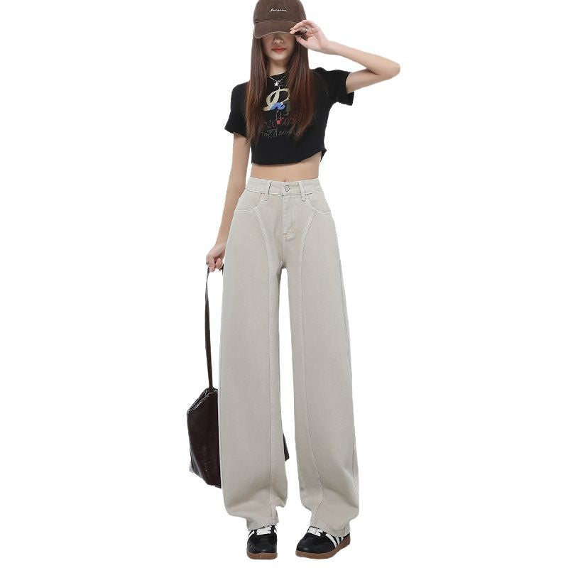 Casual Loose Fit High Waist Wide Leg Jeans for Women