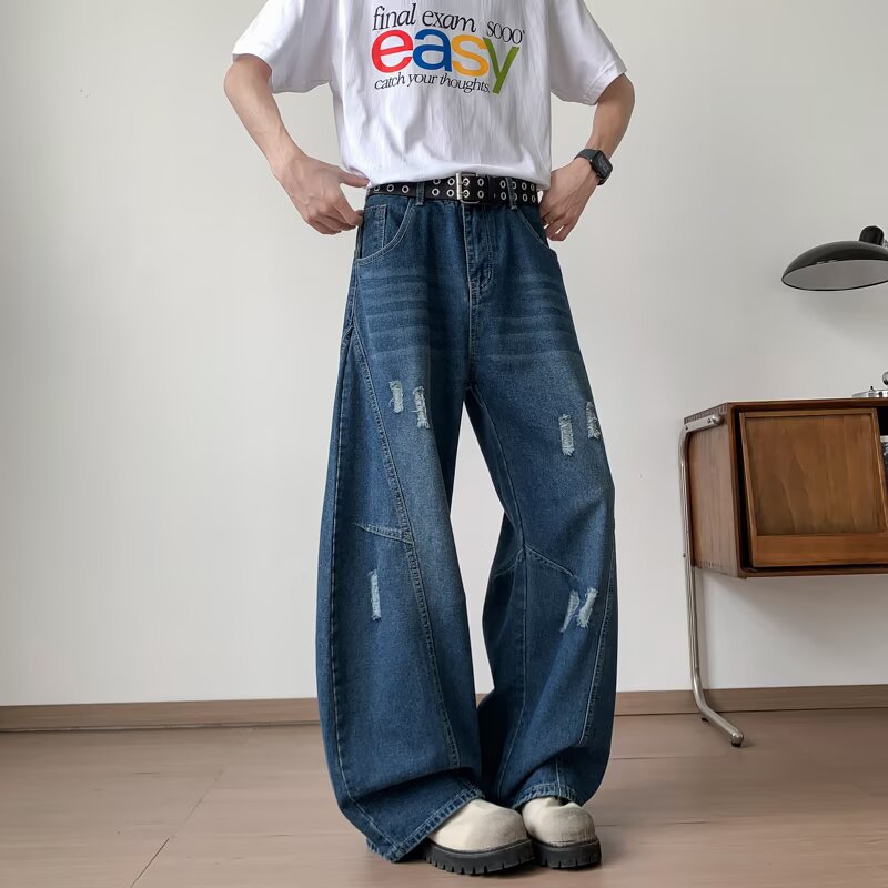 Retro Loose Washed Casual Wide Leg Pants