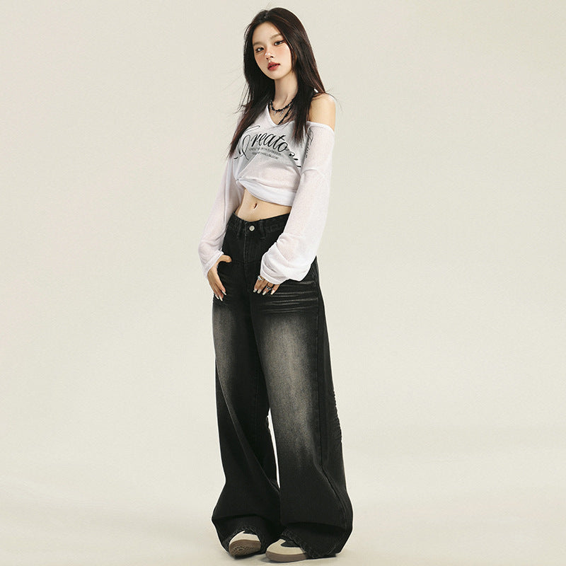 Women's Wide-Leg High-Waist Flare Jeans - Premium Japanese Denim