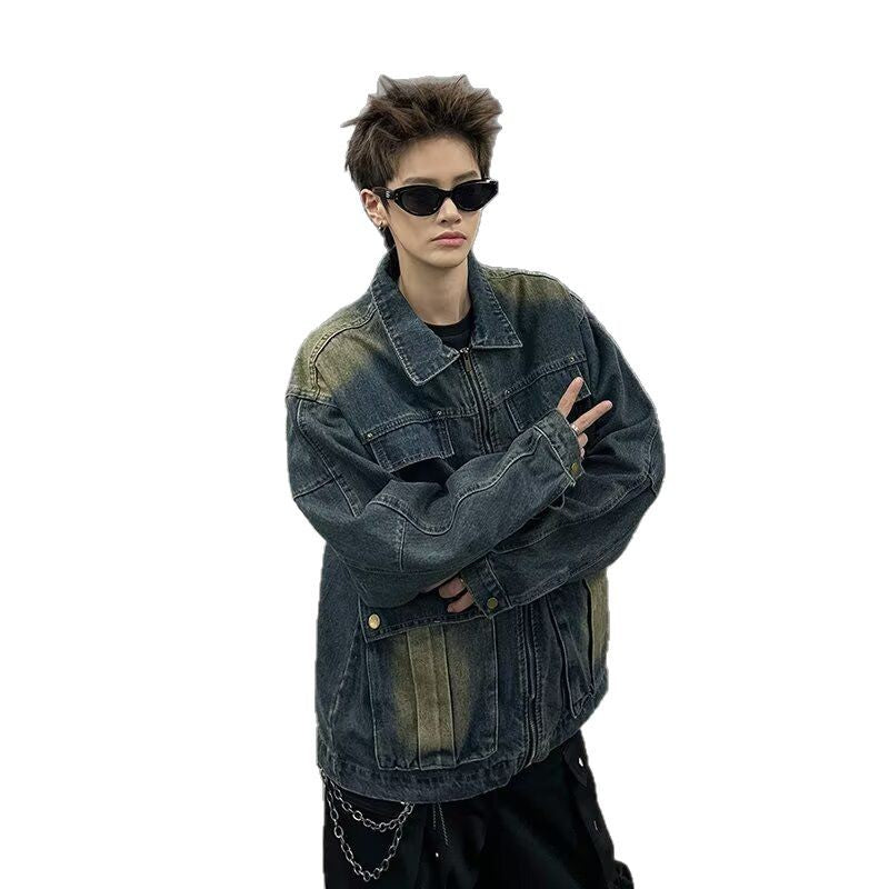 Premium Multi Pocket Denim Jacket for Men - Spring Collection