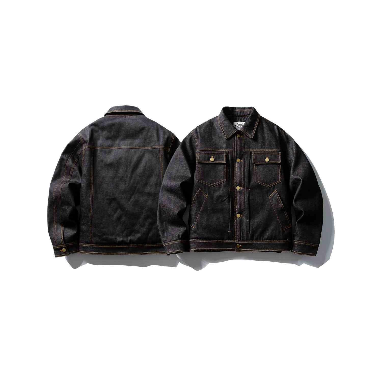 Selvedge Raw Denim Boxed Wide Denim Cotton Coat Jacket