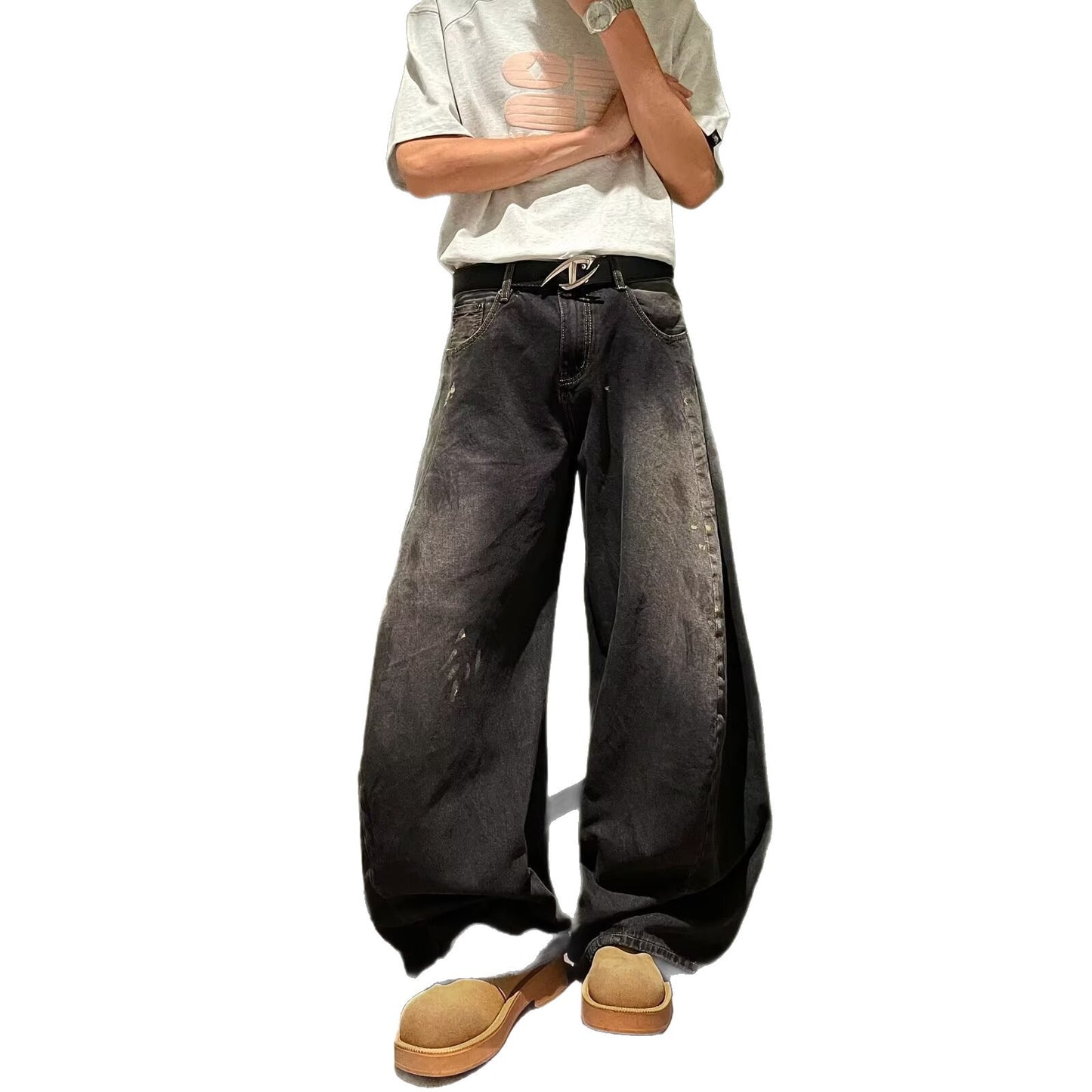 Versatile Loose Casual Wide Leg Denim Pants