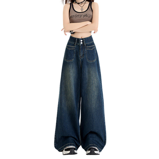 Wide-Leg Pants - Simple and Versatile Slimming Straight Leg Floor-Length Pants for Women