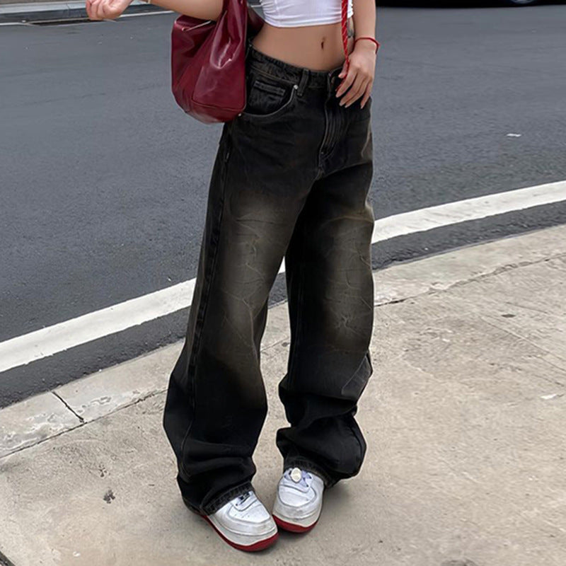 Retro High Waisted Loose Washable Casual Pants