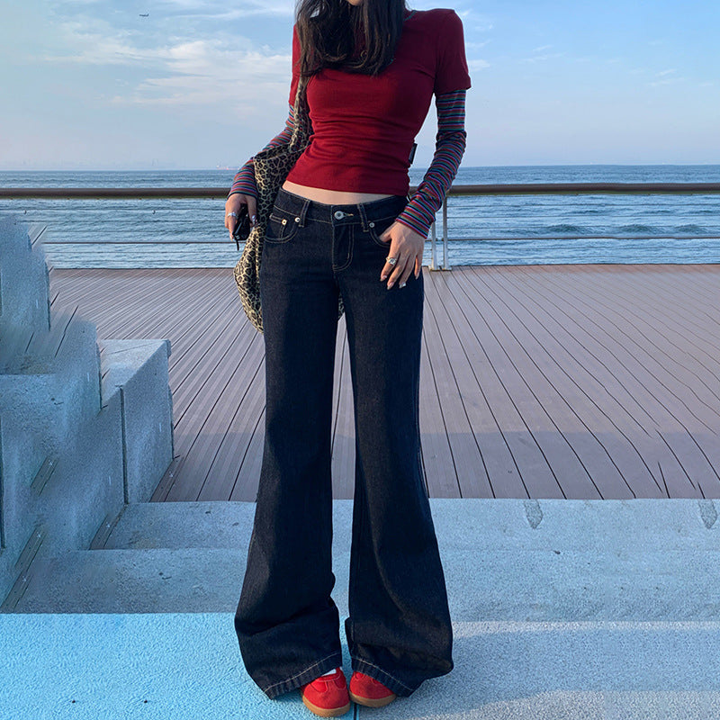 Women's Autumn and Winter Low-Waist Slimming Tapered Leg Jeans