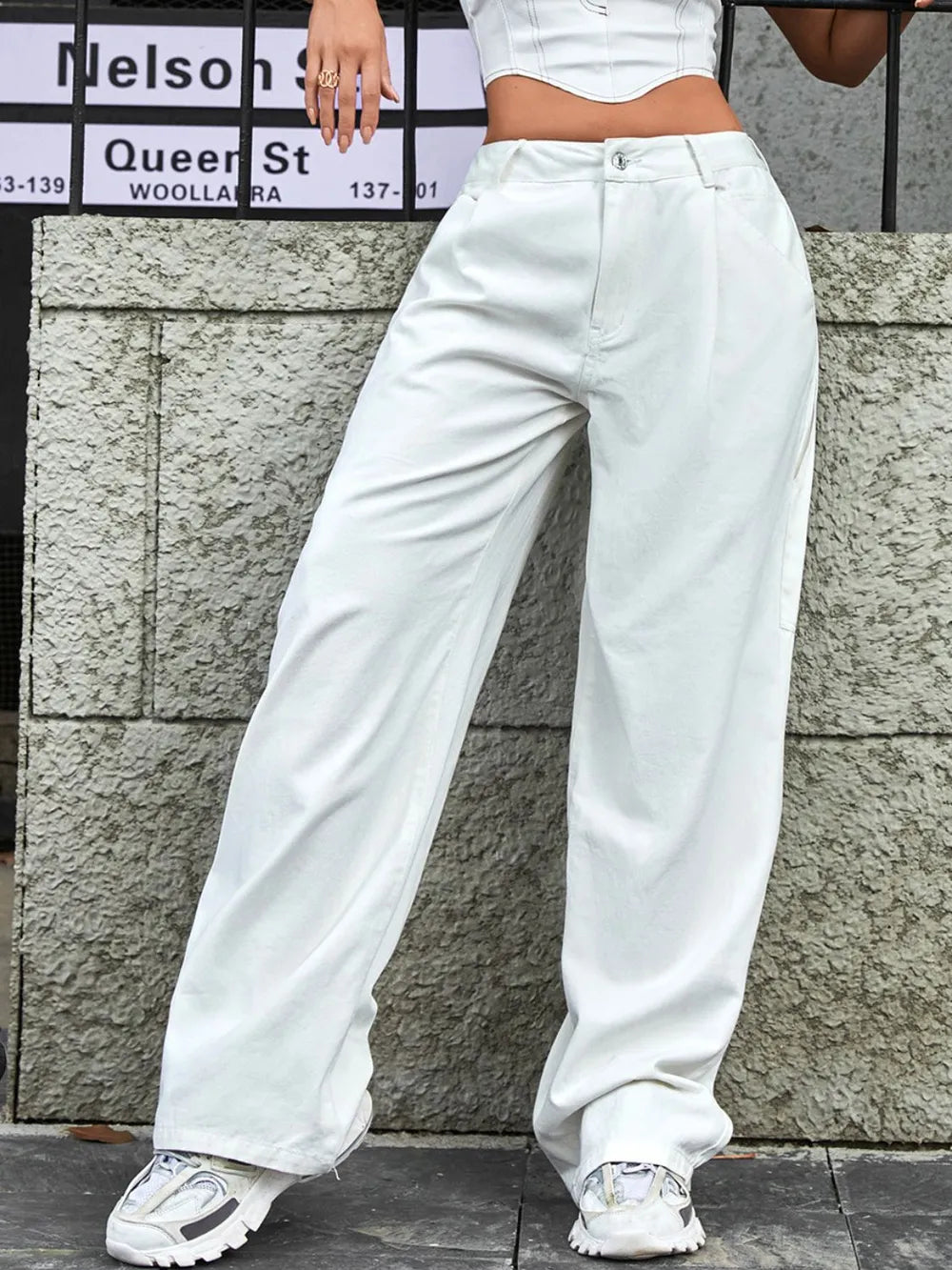 Premium Wide Leg Jeans with Pockets - Japanese Denim