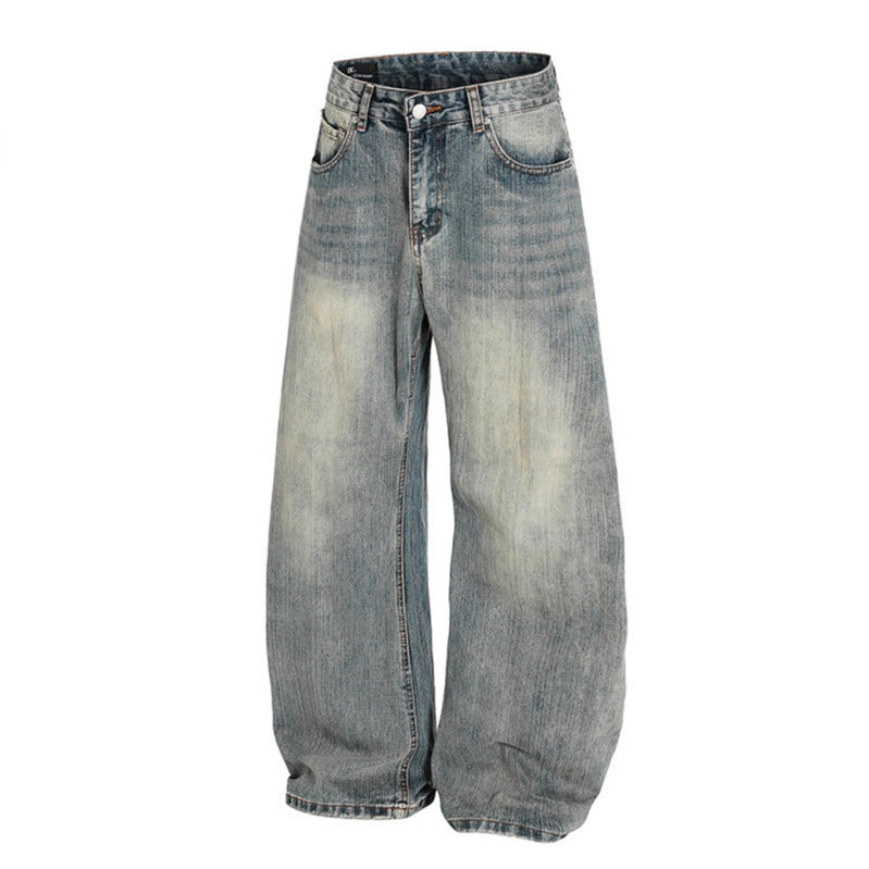 Used Washed Bamboo Striped Jeans - Premium Japanese Denim