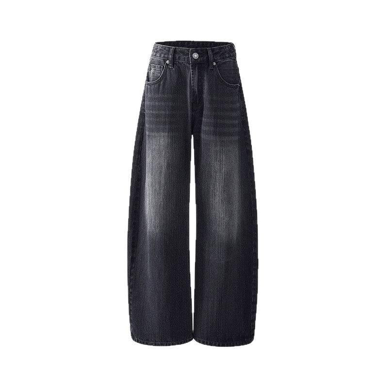 Trendy Women's Washed Tapered Denim Pants – Casual & Versatile