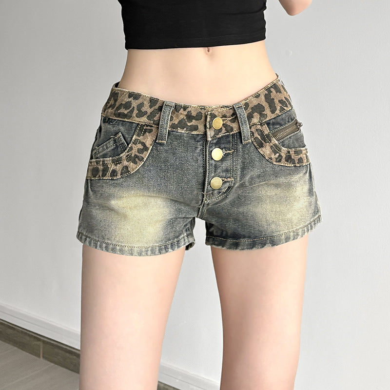 Low Waist Denim Shorts for Women - Spicy Slimming Button Ultra Short Hot Pants