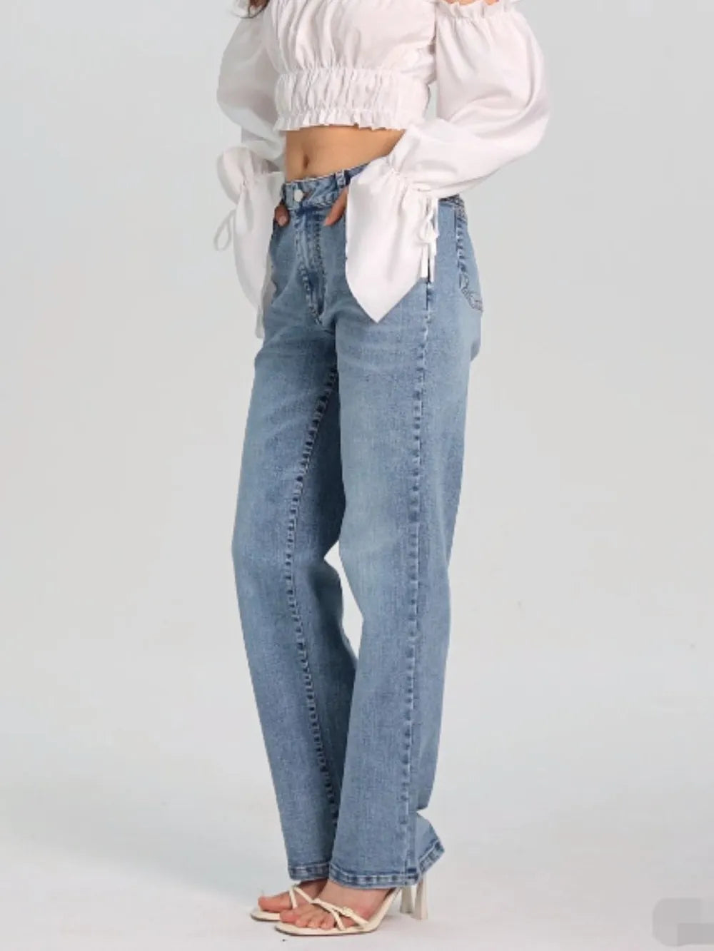Women's High-Waisted Straight Leg Cowboy Pants - Easy to Wear