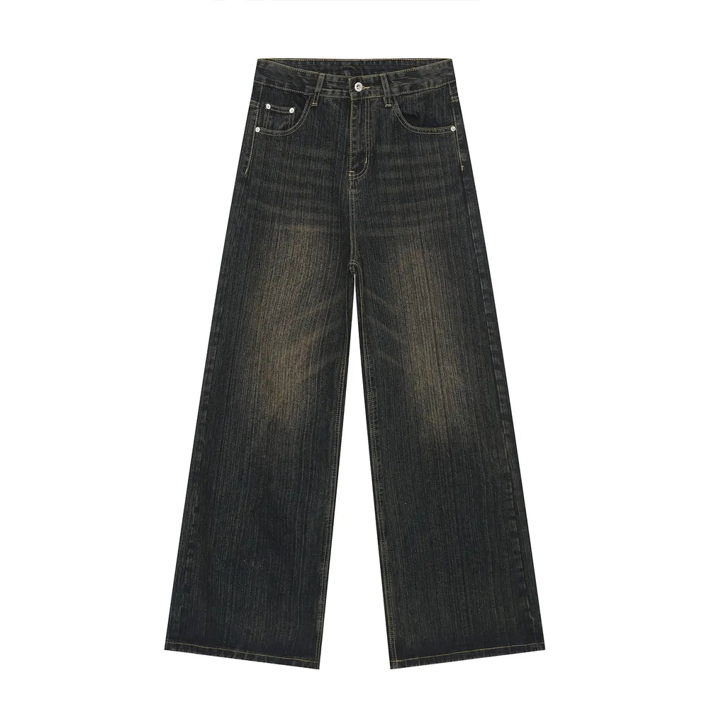 High Rise Wide Leg Jeans - Premium Japanese Denim