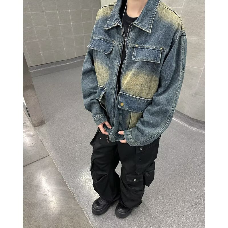 Premium Multi Pocket Denim Jacket for Men - Spring Collection