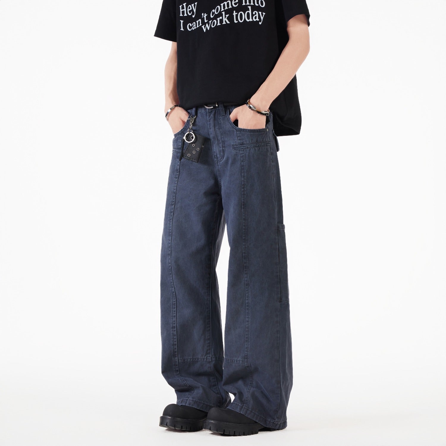 Premium Japanese Denim Loose Wide Leg Casual Jeans