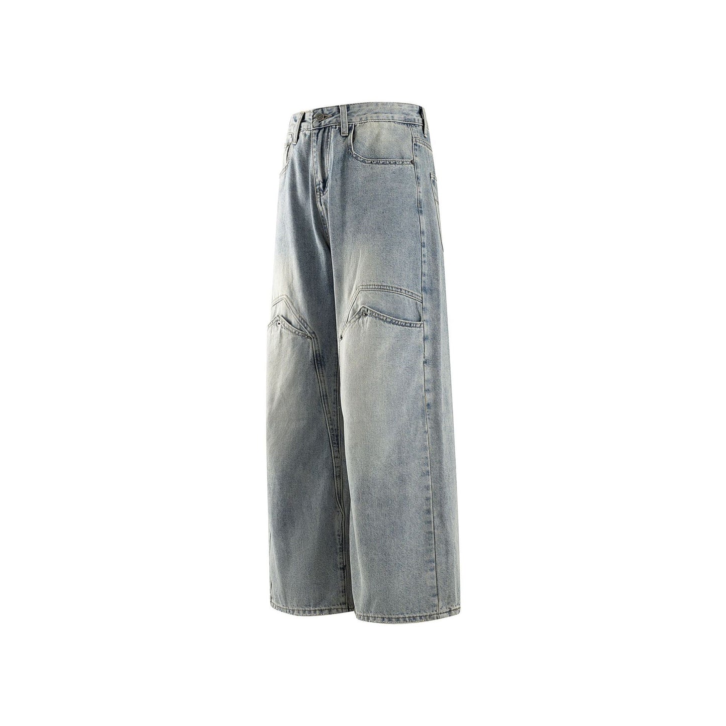 Retro Simple Loose Washed Design Jeans