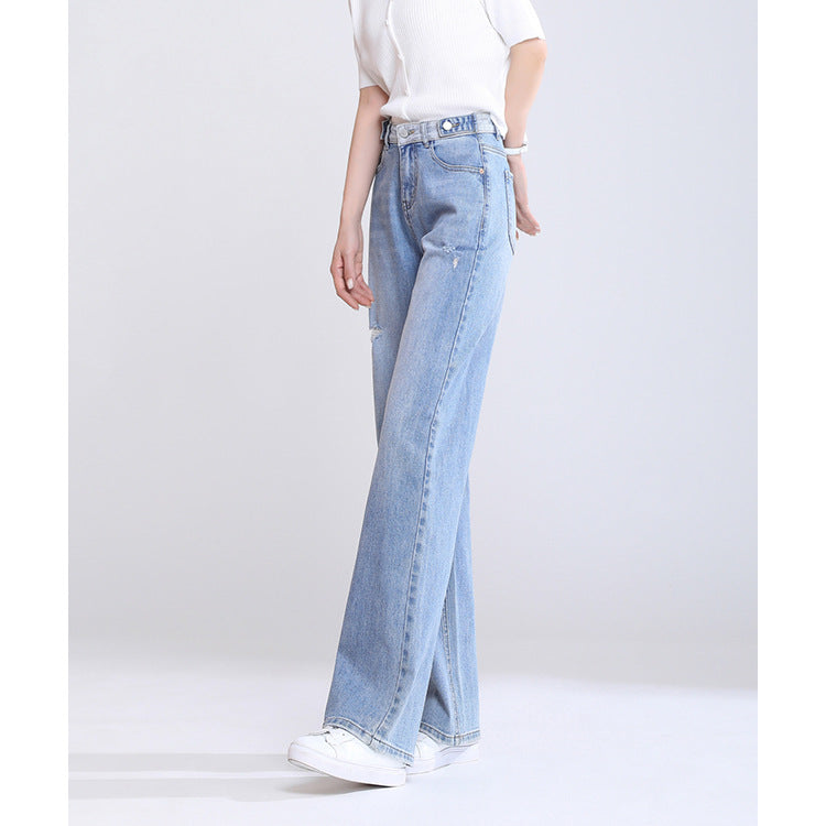 Super Wide Leg Jeans for Women - Spring New Loose High Waist Straight Pants