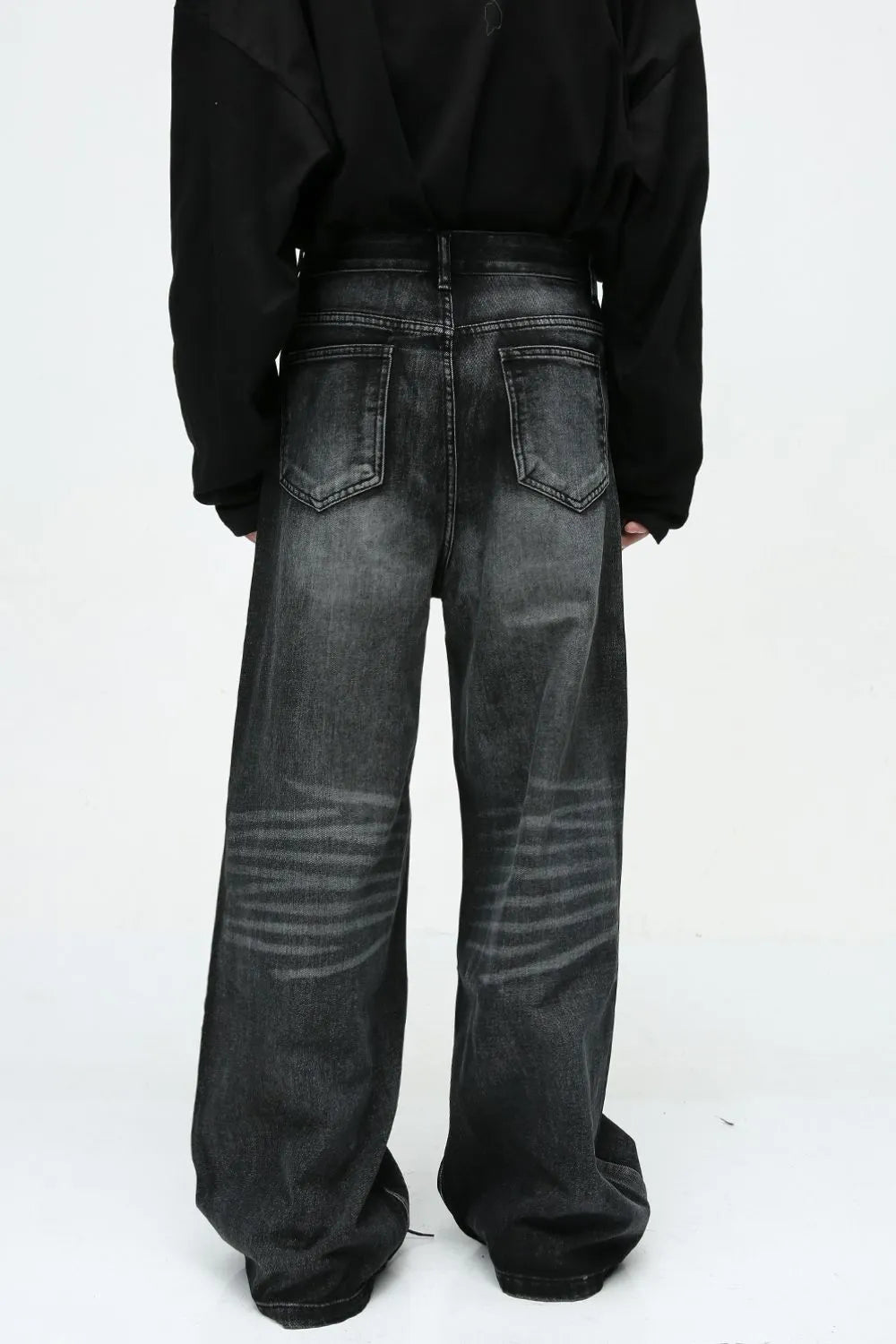 Premium Wide Leg Jeans with Pockets - Japanese Denim