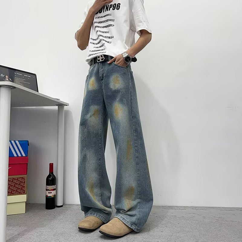 Loose Casual Dirtyfit Wide Leg Pants in Blue