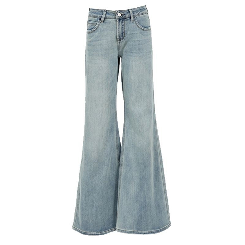 Vintage Flared Denim Pants for Women - Spicy Girl Style