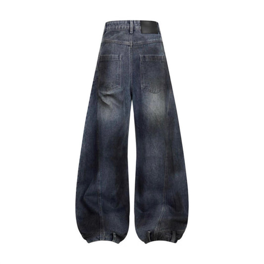 Premium Japanese Denim Knife Jeans - Distressed Loose Fit