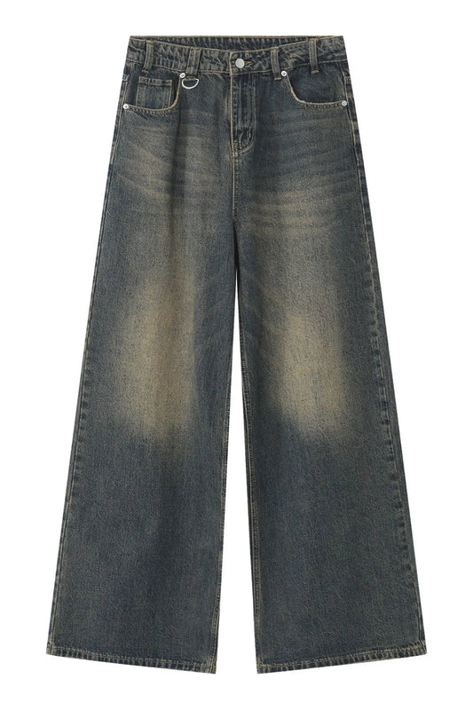 Premium Wide Leg Jeans with Pockets - Japanese Denim