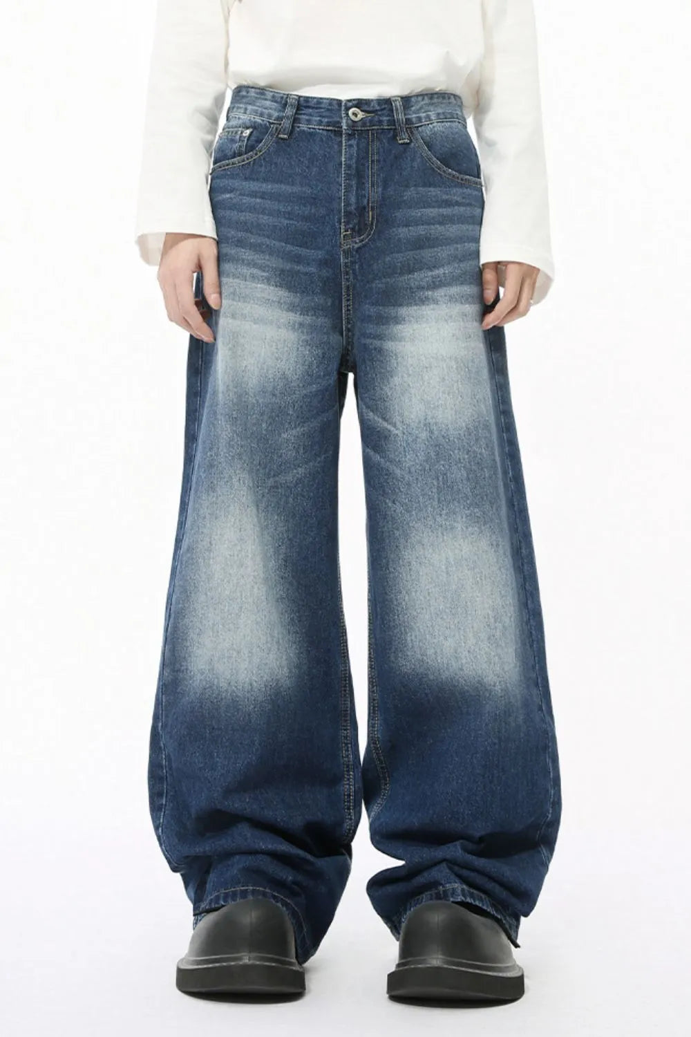 Men's Cat's Whisker Wide Leg Jeans - Premium Japanese Denim
