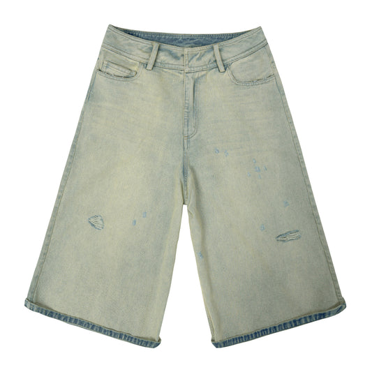 Men's Loose Wide Leg Summer Denim Shorts