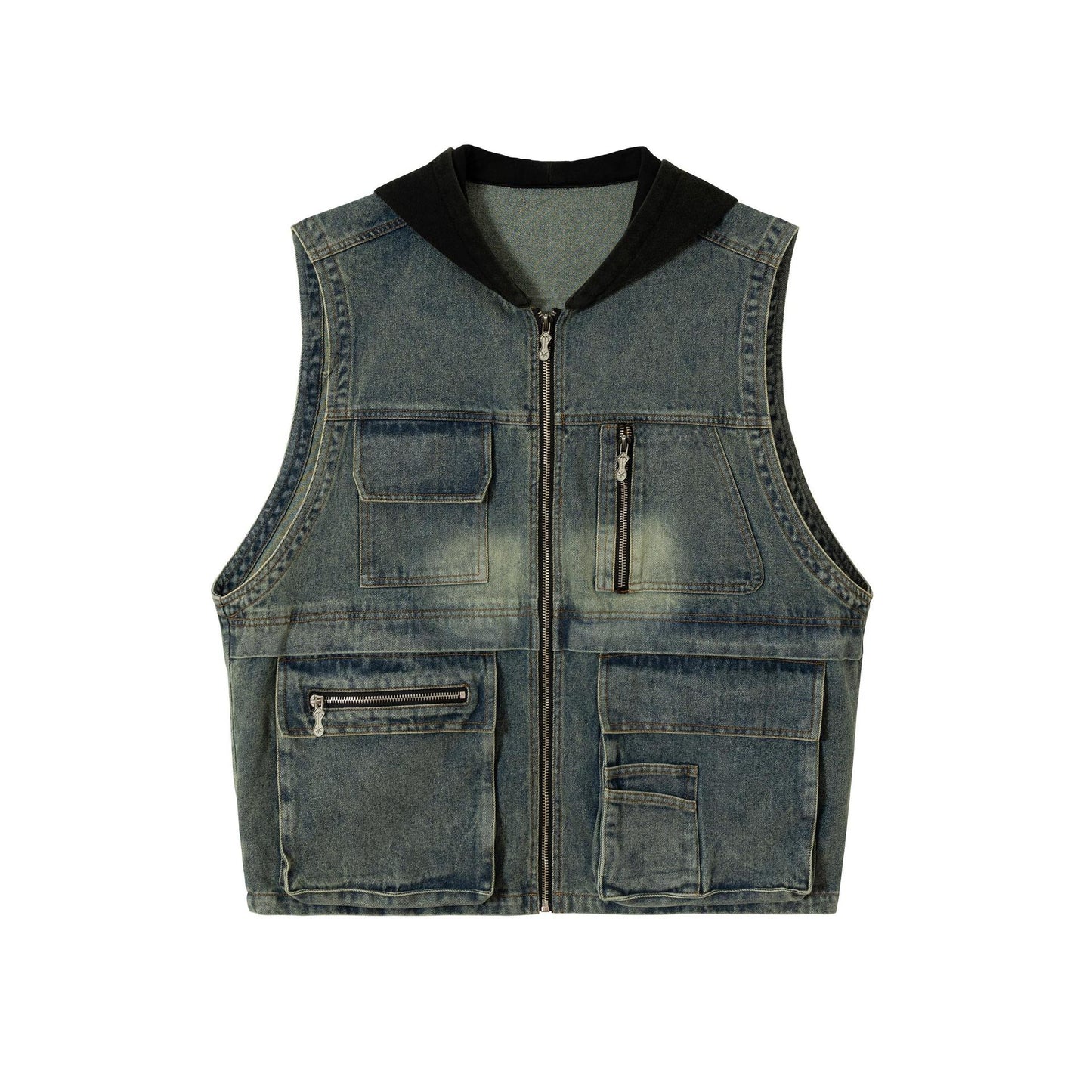 High Street Retro Denim Vest Short Jacket