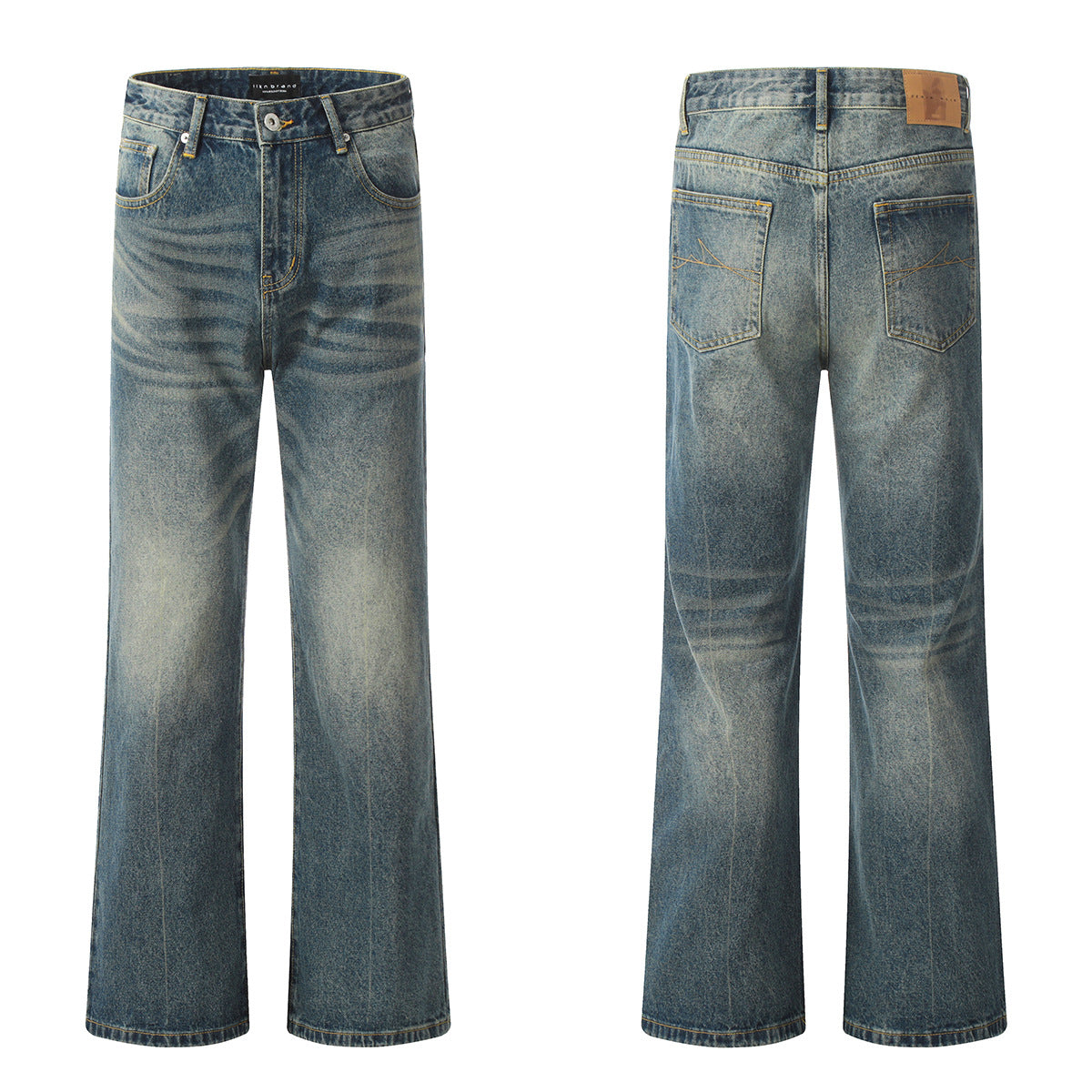 Flared Denim Pants Cleanfit - Simple Loose Slim Fit Casual Long Trousers for Men and Women