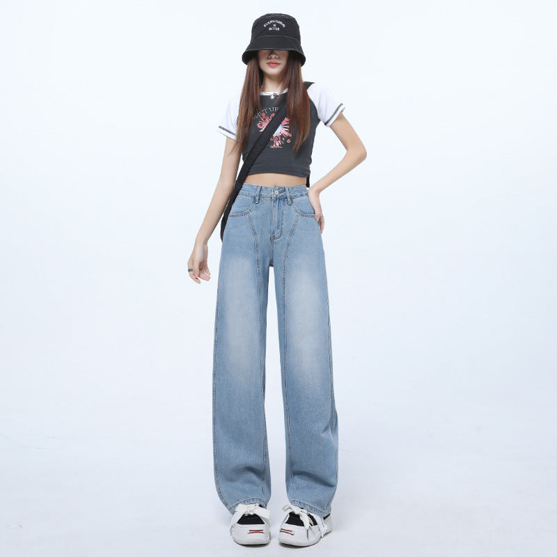 Casual Loose Fit High Waist Wide Leg Jeans for Women