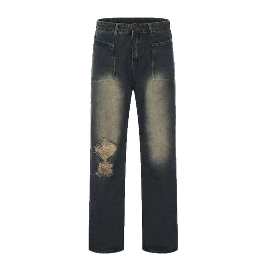 Vintage Ripped Jeans with Loose Fit