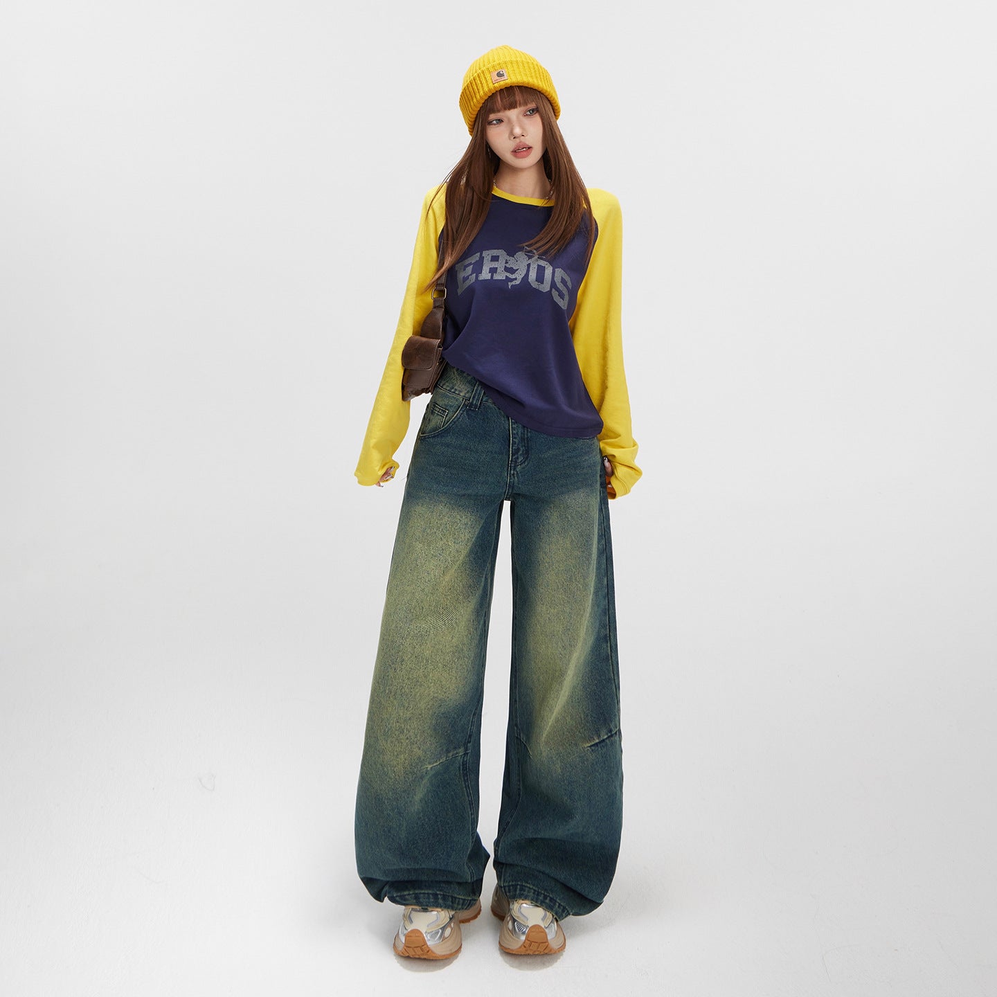 Retro Loose Denim Pants for Women - High Waist Wide Leg Trendy Jeans