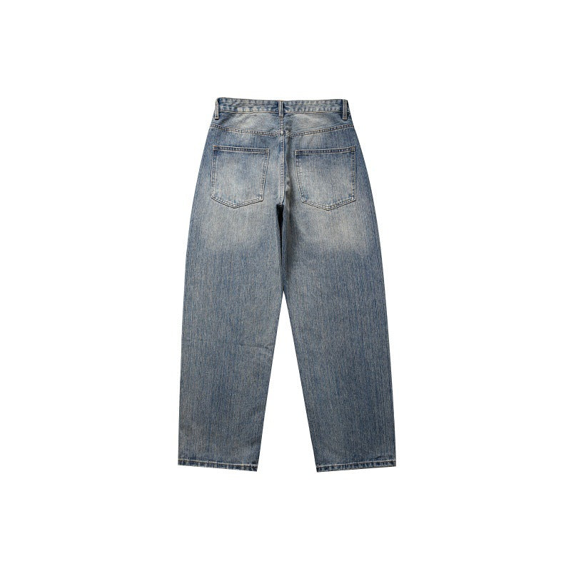 Cat Whiskers Washed Bamboo Jeans - Men's Loose Straight Leg Pants