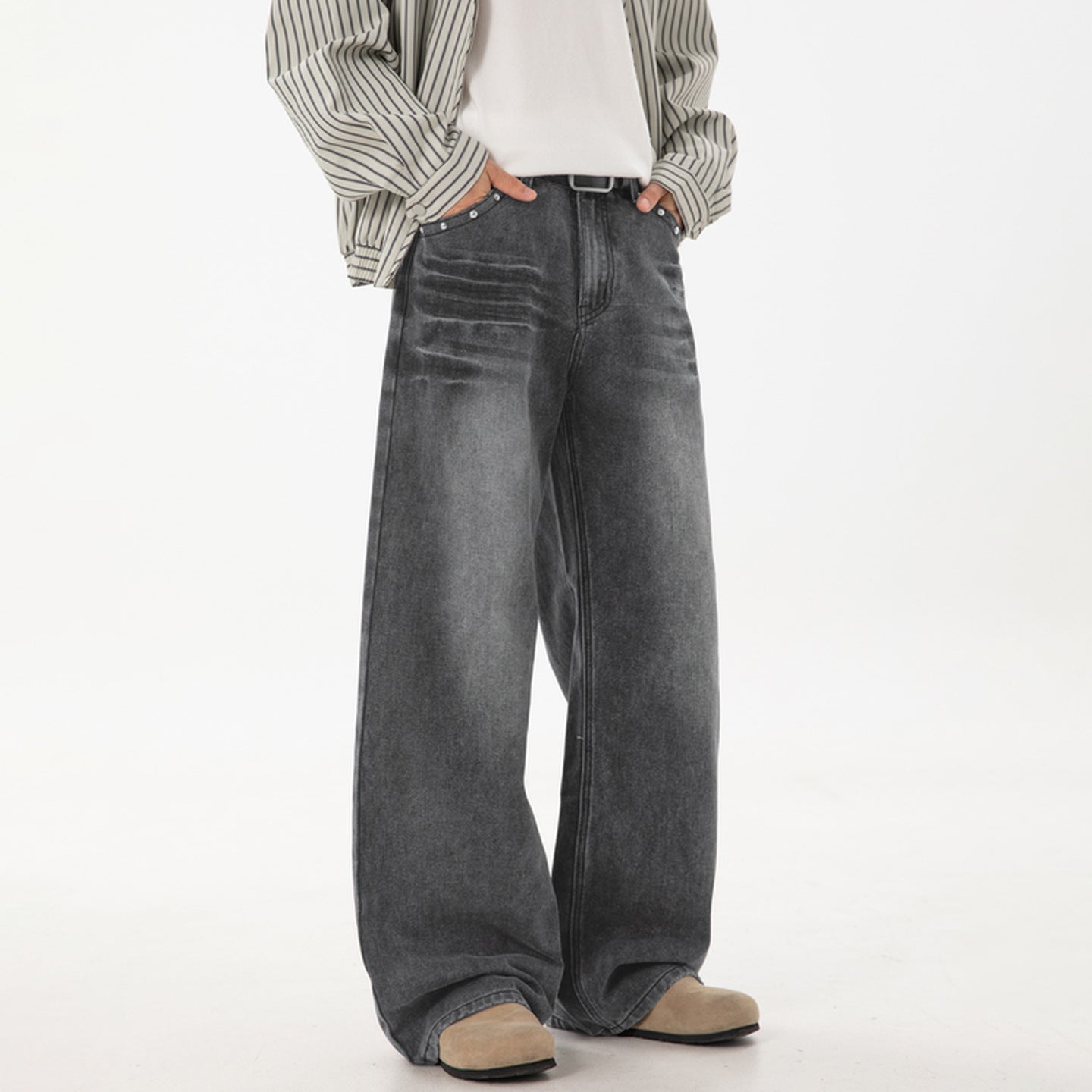 Men's Straight Leg Jeans - Premium Long Pants