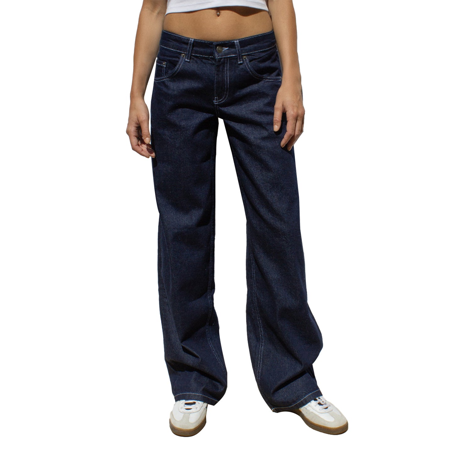 Premium Wide Leg High Waisted Jeans in Various Colors