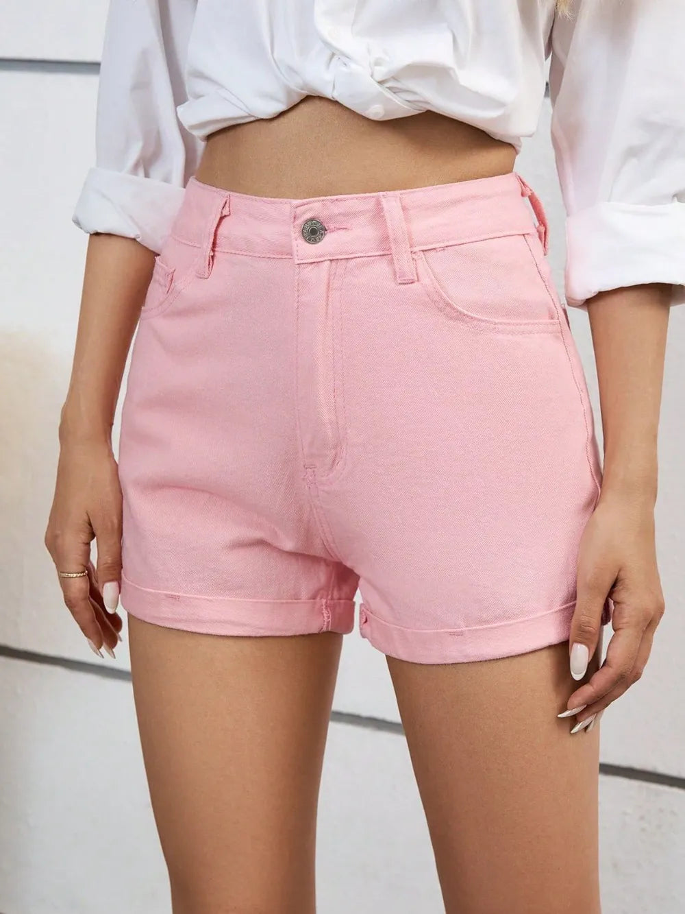 Premium High Waist Denim Shorts
