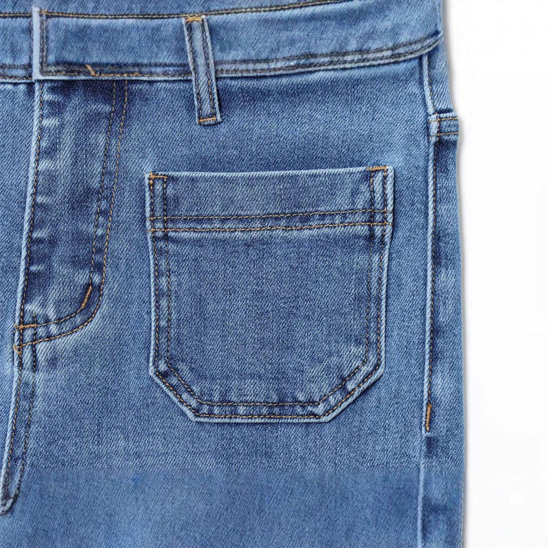 Casual Vintage Commuter Printed Jeans with Unique Design and Versatility