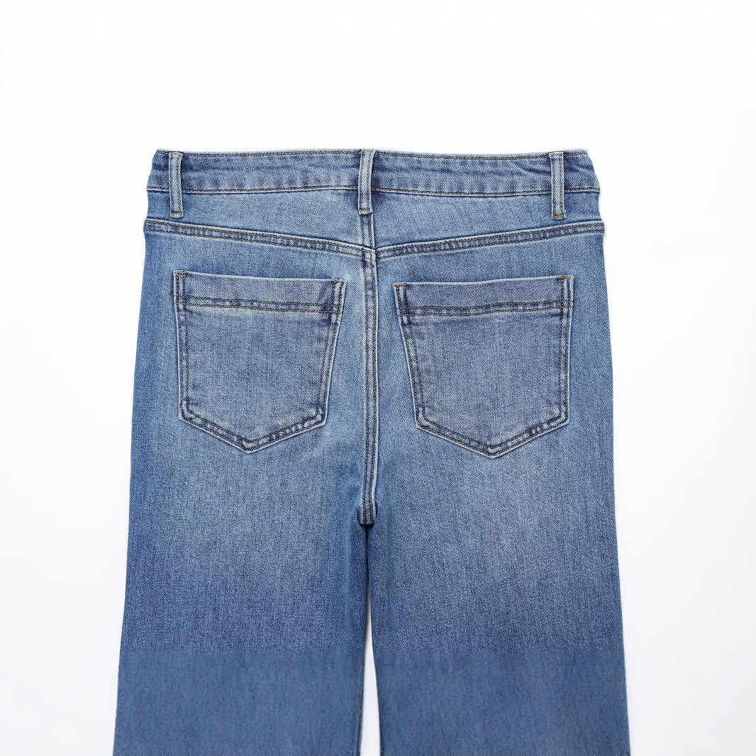 Women's Pocket Decoration Casual Micro Flared Jeans