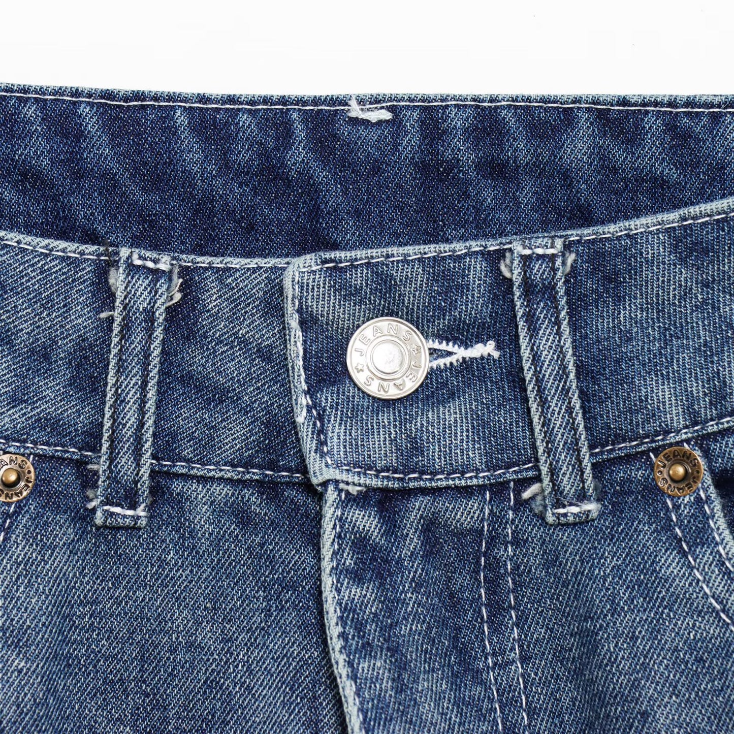 Old Long Wide Leg Jeans for Women - Dark Blue